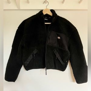 Dickies cropped sherpa bomber jacket